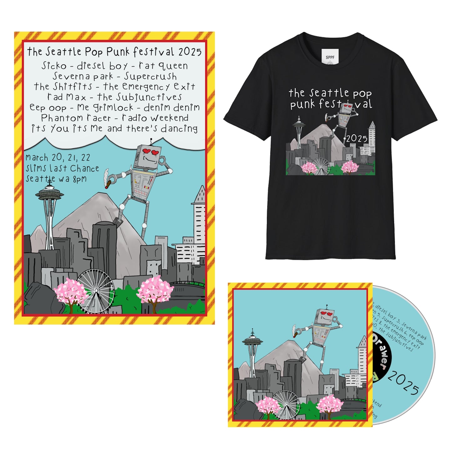 SPPF 2025 Shirt, Poster, & CD Pack